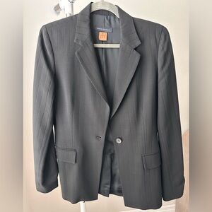 Banana Republic Charcoal Pinstripe Blazer